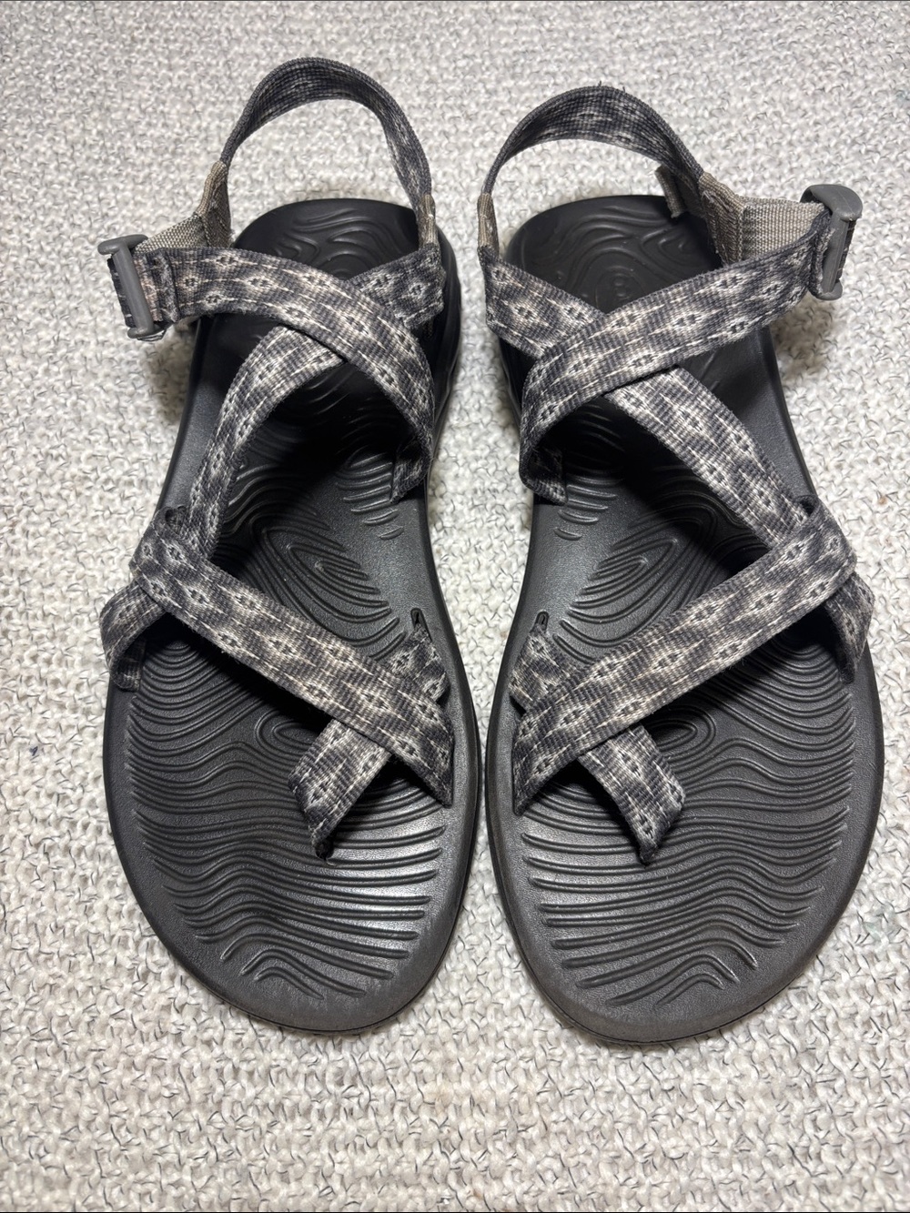 Chaco ZVolv 2 Nova Gray Hiking Sandals Women's Size 12 Adjustable Straps